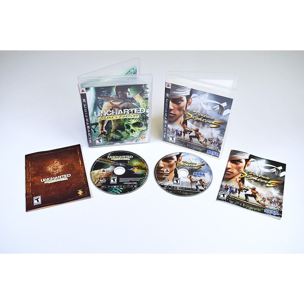 2 Sony PS Playstation 3 Video Games: Virtua Fighter 5/Uncharted Drake's Fortune